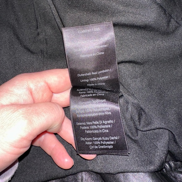 Mackage exclusively for Aritzia XS/TP Lambskin Black leather moto jacket - Picture 9 of 12